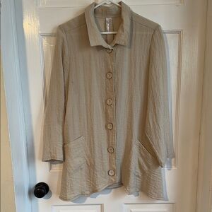 Beige Button-Up Jacket
